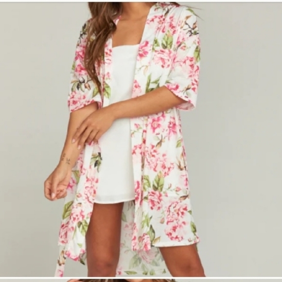 Show Me Your MuMu Other - Show Me Your Mumu Brie Floral Robe Print Belted Short Sleeve One Size fits Most